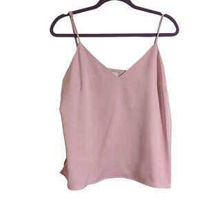 A New Day Womens Pink V-Neck Sleeveless Tank Top Casual Blouse Size L